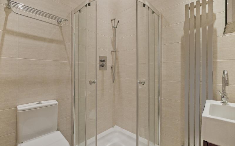 En-suite shower room in a unique yorkshire home